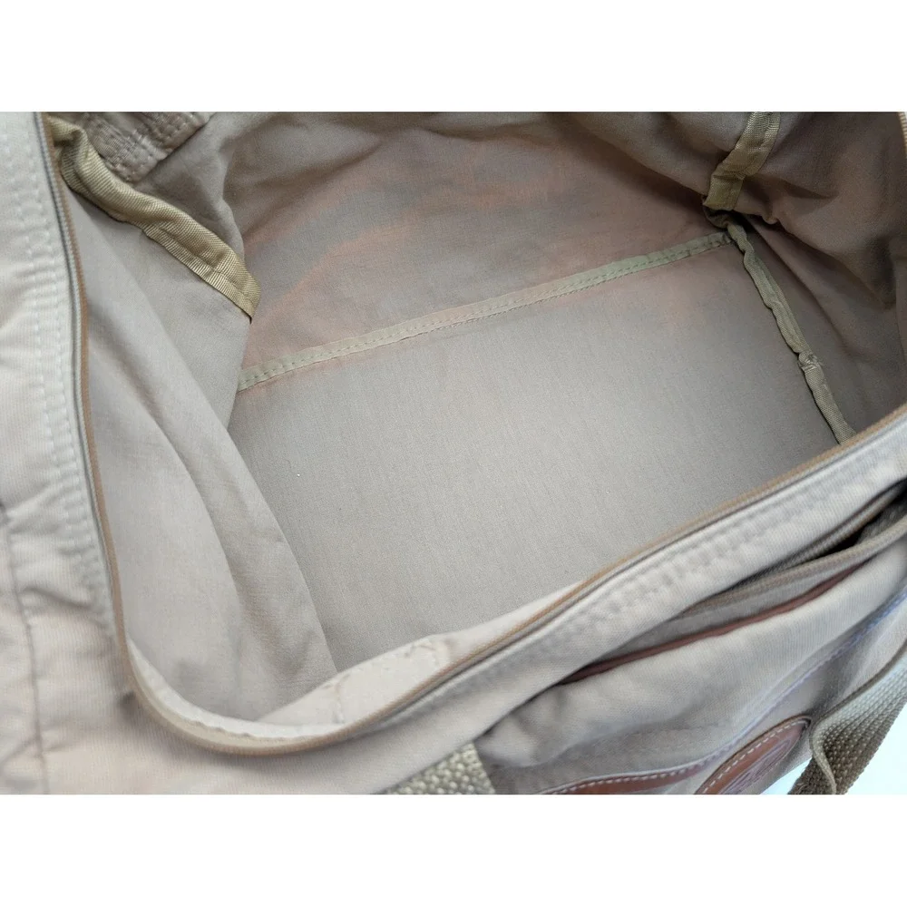 Vintage Ford Edition Eddie Bauer Duffle Bag Canvas Tan Weekender Military